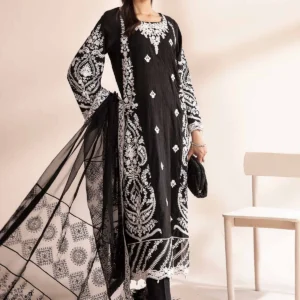 3 Piece Embroidered Self Jacquard Lawn Suit | DW-MN24-04